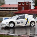 Pepe Arqué prueba el coche de rallycross del RX2e en Höljes